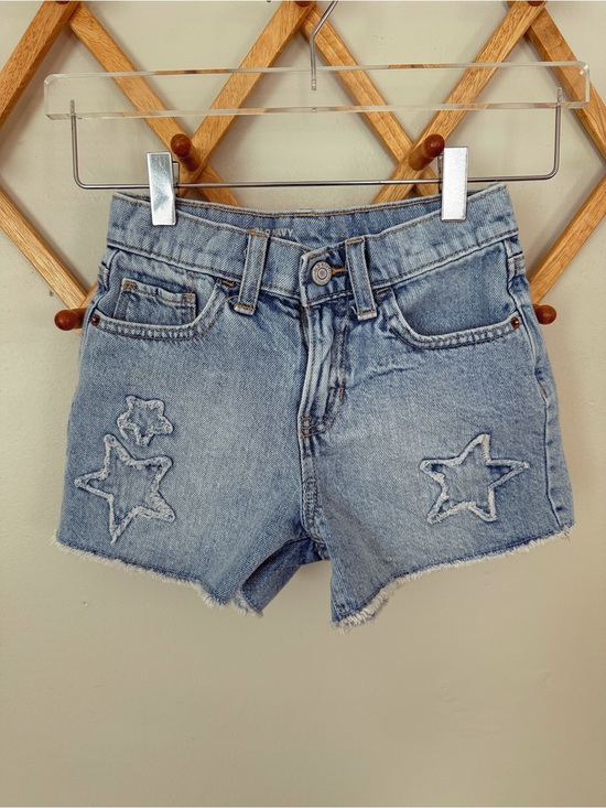 Old Navy Pants - Old Navy Girls 8 Star Distressed Denim Shorts Frayed Hem Adjustable Waist